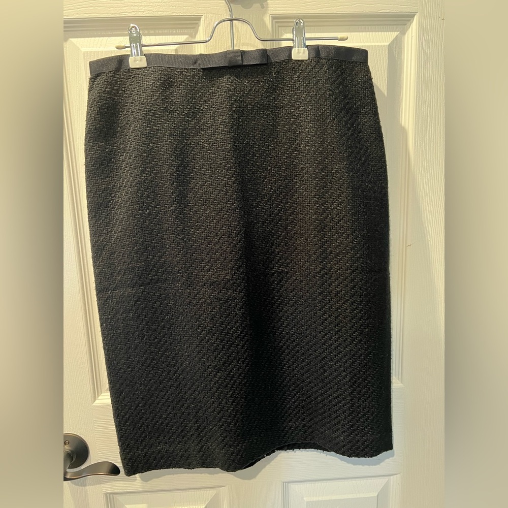 Black, Chanel-like pencil skirt